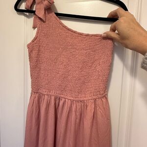 Elegant Pink One-Shoulder Dress